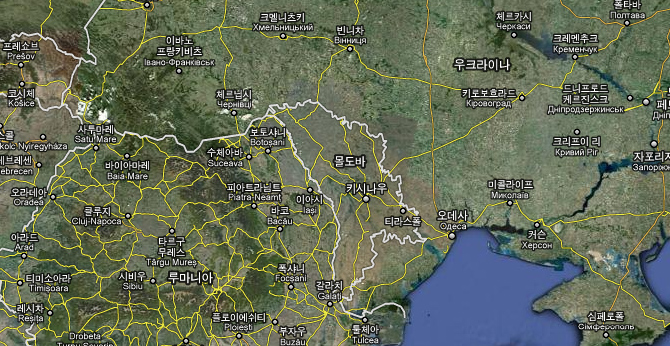몰도바 위치도